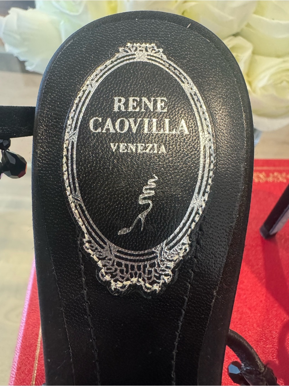 Rene Caovilla CHANDELIER BLACK SANDAL 105 - Picture 3 of 7